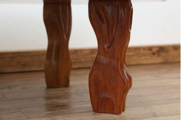 アンティーク家具　高級品!カリンブドウ杢 　花梨　座卓(机・テーブル)