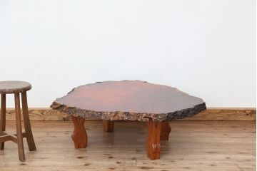 アンティーク家具　高級品!カリンブドウ杢 　花梨　座卓(机・テーブル)