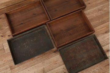 アンティーク雑貨　アンティーク　古い駄菓子屋の小さなガラスケース　3個セット(菓子箱)