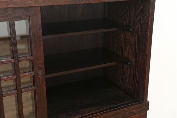 アンティーク雑貨　中古　高級栗材!浮造り(うづくり)仕上げ　民芸茶箪笥(食器棚、水屋箪笥)