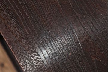 アンティーク雑貨　中古　高級栗材!浮造り(うづくり)仕上げ　民芸茶箪笥(食器棚、水屋箪笥)