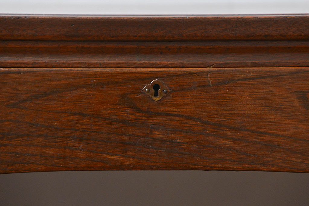 アンティーク家具　アンティーク　古いナラ材の組み立て式両袖机