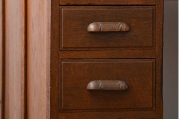 アンティーク家具　アンティーク　古いナラ材の組み立て式両袖机