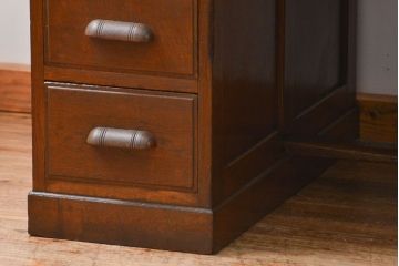 アンティーク家具　アンティーク　古いナラ材の組み立て式両袖机