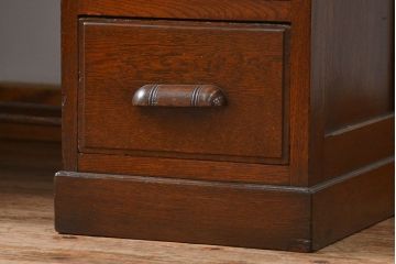 アンティーク家具　アンティーク　古いナラ材の組み立て式両袖机