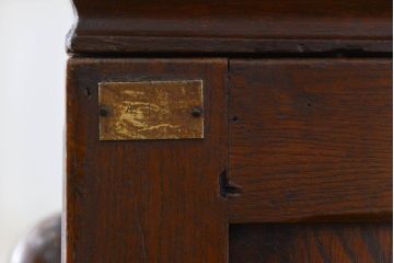 アンティーク家具　アンティーク　古いナラ材の組み立て式両袖机