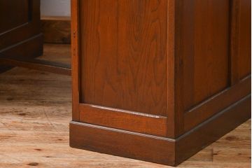 アンティーク家具　アンティーク　古いナラ材の組み立て式両袖机