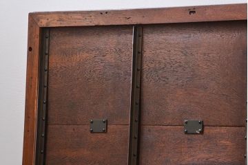 アンティーク家具　アンティーク　古いナラ材の組み立て式両袖机