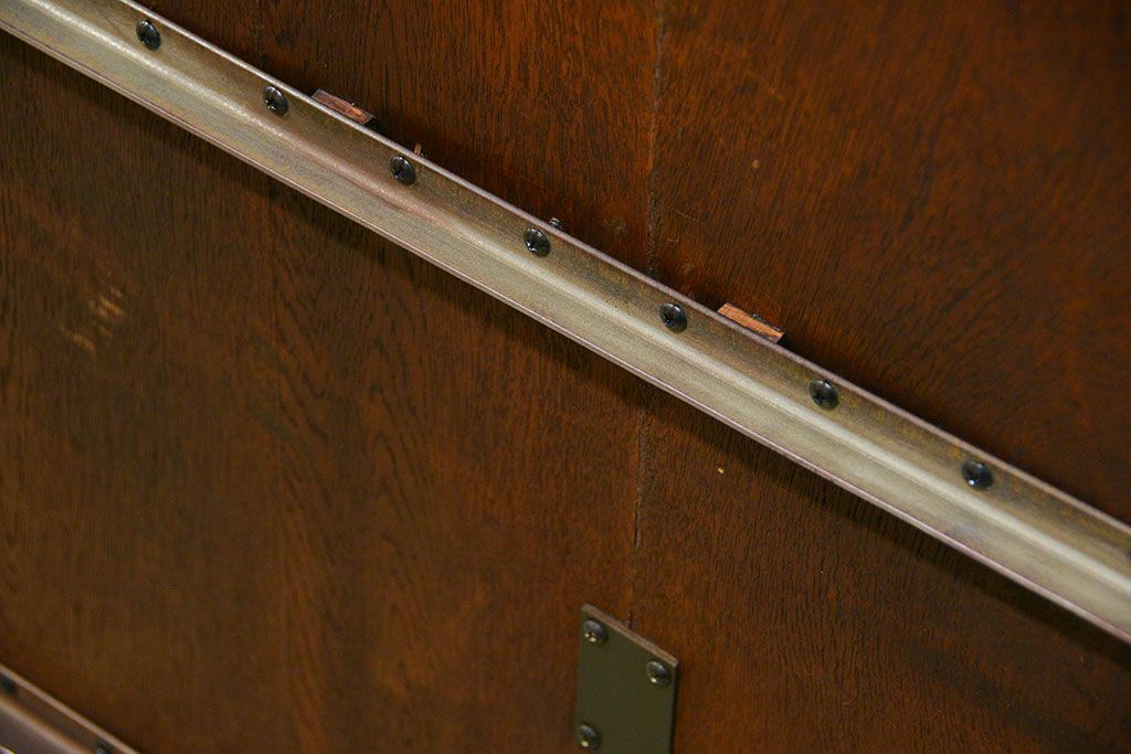 アンティーク家具　アンティーク　古いナラ材の組み立て式両袖机