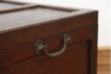 アンティーク雑貨　アンティーク　珍品!古いナラ材の重厚な収納箱