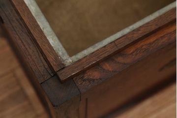 アンティーク雑貨　アンティーク　珍品!古いナラ材の重厚な収納箱
