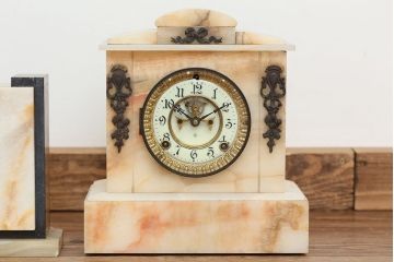 アンティーク雑貨　古いセイコー大理石置時計(ゼンマイ式)