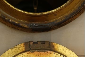 アンティーク雑貨　古いセイコー大理石置時計(ゼンマイ式)