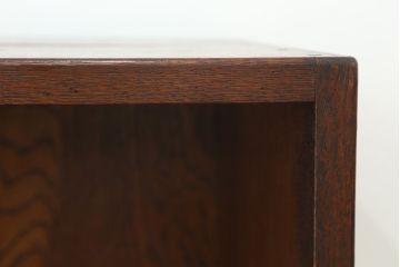 アンティーク家具　アンティーク 高級品!古い洋館の結霜ガラスナラ材本箱