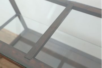 アンティーク家具　アンティーク 古いタバコ屋のシックな脚付きガラスケース(台形)