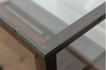 アンティーク家具　アンティーク 古いタバコ屋のシックな脚付きガラスケース(台形)