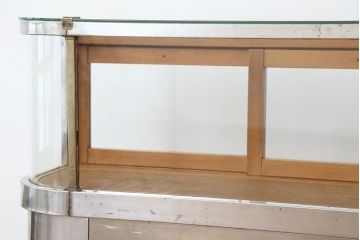 レトロ家具　アンティーク　レトロなデザイン!タバコ屋のRガラスショーケース(ガラスケース)