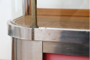 レトロ家具　アンティーク　レトロなデザイン!タバコ屋のRガラスショーケース(ガラスケース)