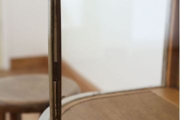 レトロ家具　アンティーク　レトロなデザイン!タバコ屋のRガラスショーケース(ガラスケース)
