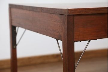 アンティーク　古い雑貨屋の大きな引き出し付き作業台
