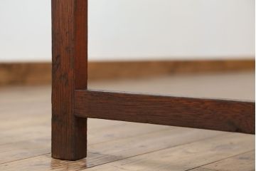 アンティーク　古い雑貨屋の大きな引き出し付き作業台