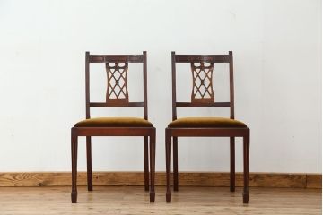 ヴィンテージ家具　イギリスビンテージ　BEVAN FUNNELL(ビヴァン)製ダイニングチェア2脚セット(1)( 北欧ビンテージ、椅子、イス、チェア)