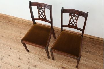 ヴィンテージ家具　イギリスビンテージ　BEVAN FUNNELL(ビヴァン)製ダイニングチェア2脚セット(1)( 北欧ビンテージ、椅子、イス、チェア)