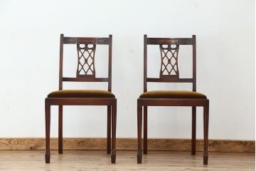 ヴィンテージ家具　イギリスビンテージ　BEVAN FUNNELL(ビヴァン)製ダイニングチェア2脚セット(2)(椅子、イス)