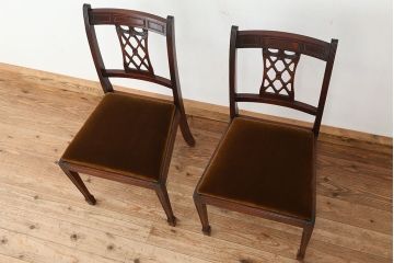 ヴィンテージ家具　イギリスビンテージ　BEVAN FUNNELL(ビヴァン)製ダイニングチェア2脚セット(2)(椅子、イス)