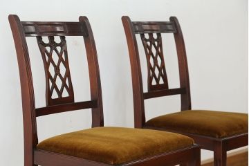 ヴィンテージ家具　イギリスビンテージ　BEVAN FUNNELL(ビヴァン)製ダイニングチェア2脚セット(2)(椅子、イス)