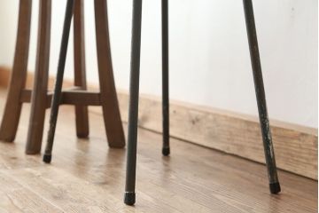 アンティーク家具　アンティーク　鉄脚サイドテーブル(2)(鉄足、机、在宅ワーク、在宅用テーブル、作業台、デスク)