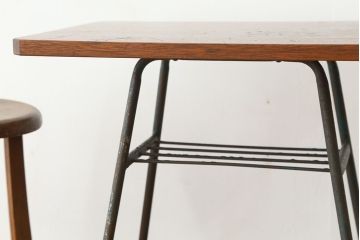 アンティーク家具　アンティーク　鉄脚サイドテーブル(2)(鉄足、机、在宅ワーク、在宅用テーブル、作業台、デスク)
