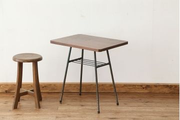 アンティーク家具　アンティーク　鉄脚サイドテーブル(2)(鉄足、机、在宅ワーク、在宅用テーブル、作業台、デスク)