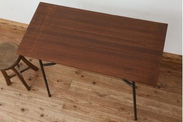 アンティーク家具　アンティーク　鉄脚テーブル(作業台・机)?