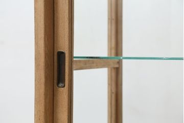 素敵なデザイン!古い雑貨屋の脚付きガラスケース(ショーケース)