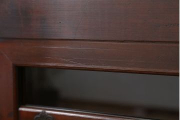 アンティーク家具　古民具・骨董　味わい深い二段重ね四尺水屋箪笥(食器棚、収納棚)