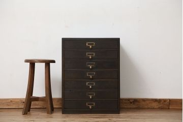アンティーク家具　工業系　部品入れ小引き出し