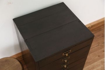 アンティーク家具　工業系　部品入れ小引き出し