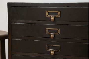 アンティーク家具　工業系　部品入れ小引き出し