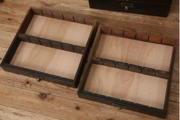 アンティーク家具　工業系　部品入れ小引き出し