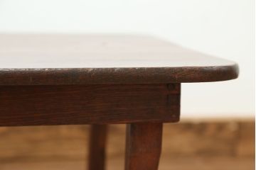 アンティーク家具　アンティーク　古い栓材のシンプルな折り畳み角ちゃぶ台(テーブル)