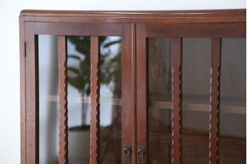 アンティーク家具　アンティーク　古いナラ材の上品で落ちついたデザインの本棚