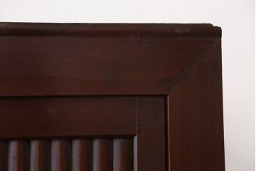 アンティーク家具　☆古民具・骨董　丸桟引き戸のシンプルでモダンな水屋箪笥(食器棚)