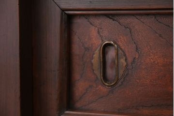 アンティーク家具　古民具・骨董　飾り棚付き三尺水屋箪笥(茶棚、食器棚、収納棚)