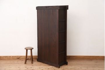 アンティーク家具　古民具・骨董　飾り棚付き三尺水屋箪笥(茶棚、食器棚、収納棚)
