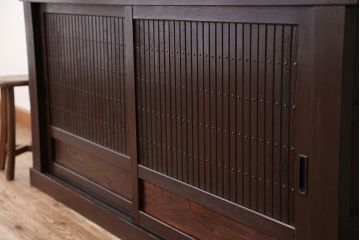 アンティーク家具　古民具・骨董　重厚!シックな六尺水屋箪笥(食器棚)
