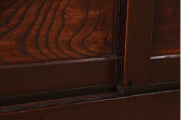 アンティーク家具　古民具・骨董　重厚!シックな六尺水屋箪笥(食器棚)