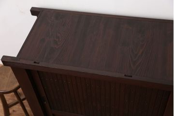アンティーク家具　古民具・骨董　重厚!シックな六尺水屋箪笥(食器棚)