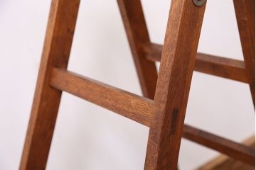 アンティーク雑貨　アンティーク　美品!古いナラ材の脚立(ウッドラダー、ステップ)