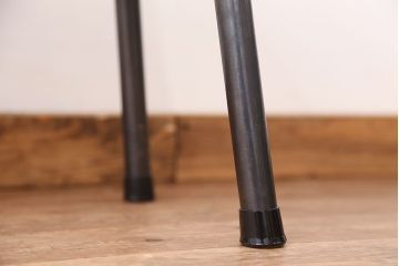 アンティーク家具　☆天板一枚板!古い木の鉄脚長イス(1)(ベンチ・長椅子)
